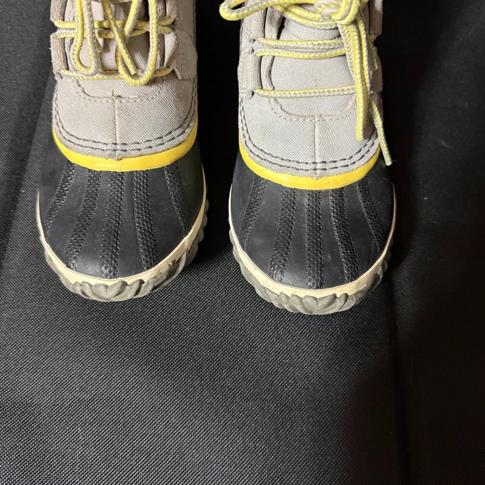 Sorel NL2339-081 Womens Waterproof Duck Boots Gray Yellow Lace Up Size 5 - Picture 12 of 12